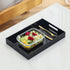 Black Oversize Acrylic Serving Tray with Handles 10x15 Inch - Decorative Trays for Countertop Organizer