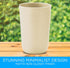 Modern Slim Bamboo Cream Kitchen Utensil Holder Caddy, Rust Proof and Dishwasher Safe for Countertop Organization