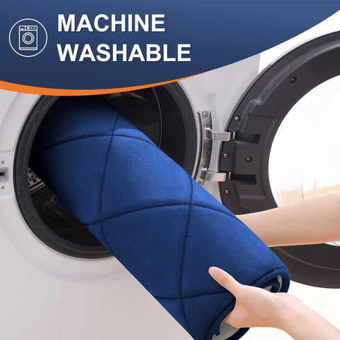 OLANLY Memory Foam Bath Mat 30x20, Ultra Soft Absorbent Bathroom Rug, Machine Washable, Navy