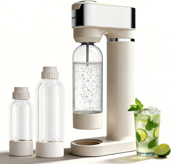 LAZMOQUSA Sparkling Water Maker for Home, Soda Streaming Maker with 2 BPA free