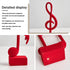 3 FUNTEREST Piece Music Note Sculptures for Shelf Decor Aesthetic Red Velvet Resin Music Note Statue Bookshelf Coffee
