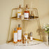 NiHome 2-Tier Acrylic Corner Organizer for Bathroom, Kitchen, Bedroom - Sturdy Makeup Organizer for Vanity Storage