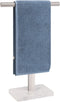 Hand Towel Holder, T-Shape Free-Standing Towel Bar for Bathroom Kitchen Countertop, 304 Stainless Steel (16IN-Marble