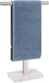 Hand Towel Holder, T-Shape Free-Standing Towel Bar for Bathroom Kitchen Countertop, 304 Stainless Steel (16IN-Marble