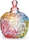 Danmu Colorful Glass Storage Jar with Lid, Candy & Cookie Jar, Jewelry Box, Buffet & Biscuit Containers (260ml)