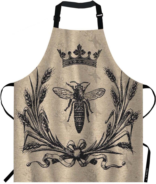 EKOBLA Bee Aprons - Vintage Queen Bees Waterproof Chef Cooking Aprons for Women Men