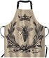 EKOBLA Bee Aprons - Vintage Queen Bees Waterproof Chef Cooking Aprons for Women Men