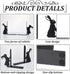 Set 2 Geelin Bunny Metal Bookends of Styles Easter Cute Rabbit Book Ends for Bookshelf Decor Organizer for Home Office