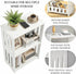 3-Tier HAYOFAMY End Table Nightstand White, Narrow Side Table with Storage Shelf, Small Bookshelf Bedside Table