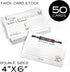 Premium Thick Recipe Cards 4x6 Double Sided - 50 pcs - Quality Thick Card Stock - 14pt by WIDBI