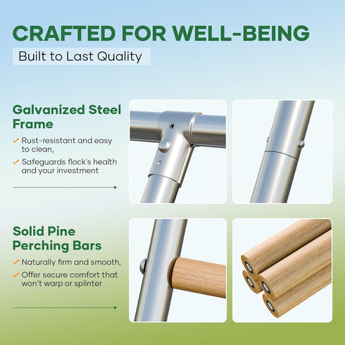 56" 40" Chicken Perch Roosting Bars for Chickens in Coop Chicken Toys for Coop Accessories Chicken Roosting Ladder Bird