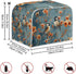 Blue Small Bird Orange Red Flowers Toaster Cover 2 Slice, Universal Size Dustproof Covers with Handle
