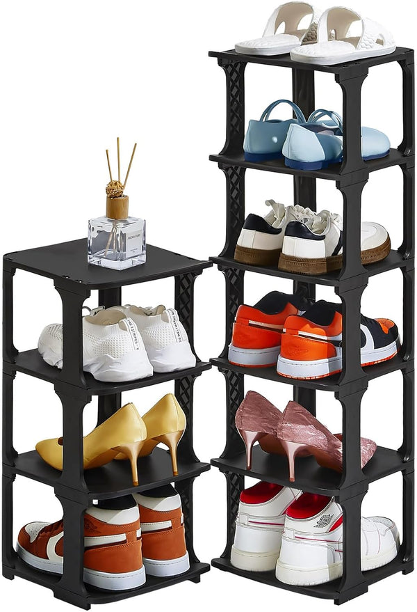 5 Tiers Shoe Rack Organizer for Closet Shoe Holder Storage Narrow Plastic