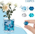 DomeStar 150PCS Premium Blue Fake Ice, Acrylic Ice Rocks Plastic Stones Crushed Ice Cubes for Vase Fillers Nautical