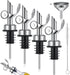 Tioncy 4 Pieces Weighted Stainless Steel Pourers Olive Oil Spout Olive Oil