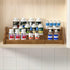 Bamboo Spice Rack Cabinet Organizer, 3 Tier Wooden Expandable Walnut Display Shelf