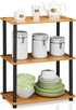 Industrial Style Marble White Side Table with Ample Storage