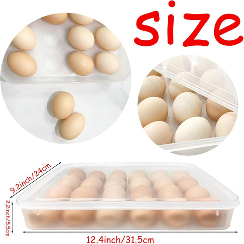 3Pack Egg Trays,Deviled Egg Containers with Lid,Egg Container Carrier,Refrigerator Portable Egg Trays for 72 Eggs Storge Holder Easter Day Thanksgiving Party Home Kitchen Supplies