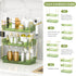 Counter Countertop 3-Tier) Bathroom Organizer with Hair Dryer Holder and Toothbrush Holder, Acrylic Vanity Tray