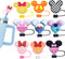 9 pcs Silicone Straw Covers for Stanley 20 30&40 Oz Cup, Cute Mouse Ears Dust-Proof Straw Caps