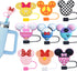 9 pcs Silicone Straw Covers for Stanley 20 30&40 Oz Cup, Cute Mouse Ears Dust-Proof Straw Caps