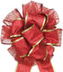 BinaryABC Valentine's Day Bows Decoration Ornaments, Christmas Tree Topper Bow (Red)