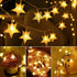Star String Lights 10Ft, 20 LED Fairy Lights, Battery Operated Waterproof Indoor Outdoor Twinkle Christmas Lights