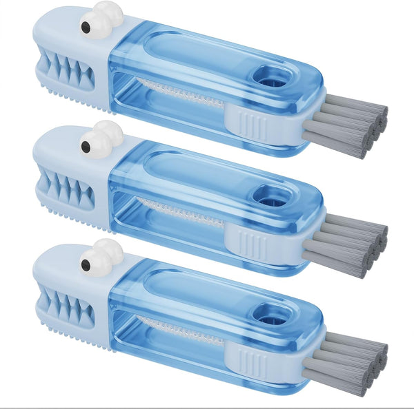 3 in 1 Cup Lid Gap Cleaning Brush Set, Multifunctional Bottle Cleaning Brush Tools (3Pcs, Blue)