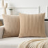 Kevin Textile Throw Pillow Covers, Soft Corduroy Decorative Set of 2, Boho Striped for Home Decor