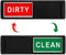 Dishwasher Magnet Clean Dirty Sign, Non-Scratching Strong Magnet or Adhesive Options Indicator for Dishes (Black)