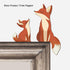 2 8 inches ZEARPT Cute Wooden Foxes Door Topper Home Frame Decor Little Fox Door Corner Thanksgiving Gift for Mom/Dad