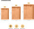 Set 3 Prosumers Choice Wooden Tray - Light Brown Serving Trays with Handles - Nesting Design for Space Saving - Wooden