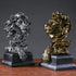 Dlfghos (2 Lion Head Statue Decor Lion Sculpture for Home, Office, Bookshelf, Desk, Living Room, Barn - Decorative Art