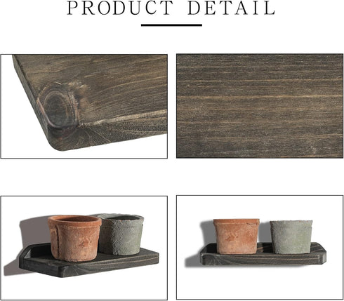Set 2 104Inch Freezing point Small Floating Shelves for Wall of Natural Wood Trapezoid Mini Wall Shelf Decor Plant