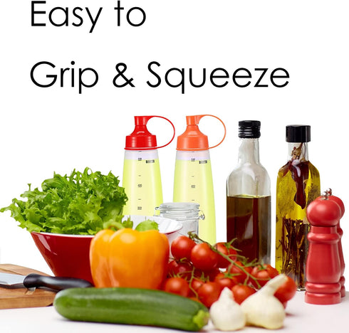 Squeeze Bottles Wide Mouth, Pack of 2 BPA Free Condiment Squeeze Bottles for Chunky Sauces, Crafts, 300 mL/10 oz.