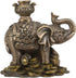 Ebros Small Feng Shui Elephant Carrying Wealth Pot - 4.25" Long Home Decor Accent Figurine