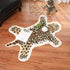 Leopard Print Rug, 2.7 W x 3.5 L Feet Faux Cowhide Skin Area Rug for Home Office, Livingroom, Bedroom