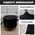2-Piece Round Ottoman Cover with Storage Stretch Stool Slipcover Soft Footstool Protector Covers Removable Washable