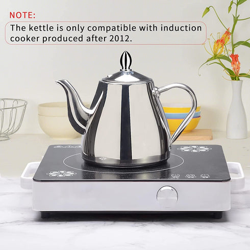 SANQIAHOME Stainless Steel Teapot Coffee Server, 1200ml