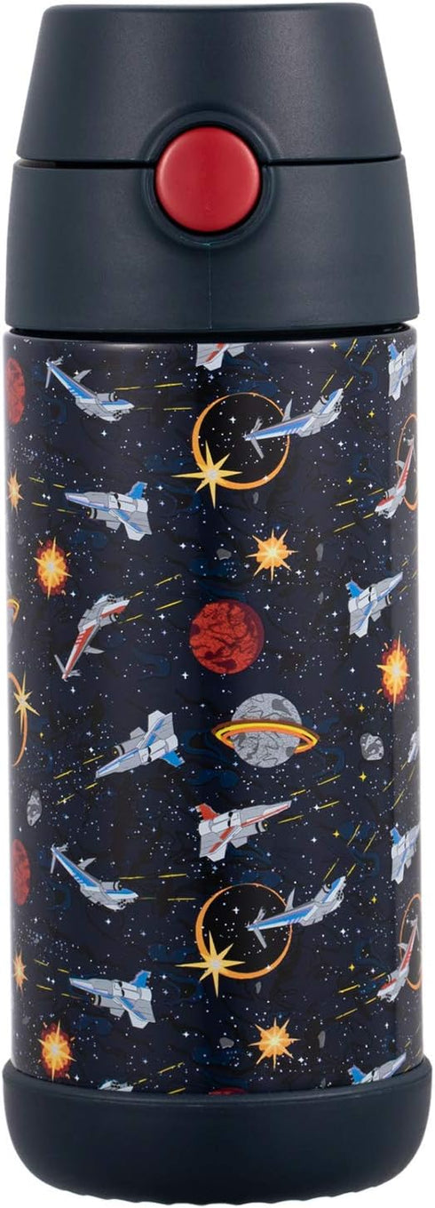 Snug 12oz Insulated Kids Water Bottle with Straw & Spout, Double-Wall Stainless Steel, Leakproof Easy-Flip Lid for