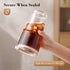 20oz 4 Pack GOSCHE Glass Tumblers with Straws and Lids, Ribbed Iced Coffee Cups Leak-proof, Dishwasher Safe, Thickened