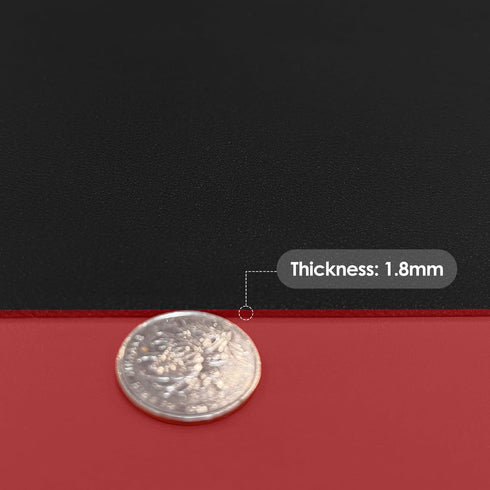 Zinkooat Mat,1.8mm Thick,15.75x23.6 Inch Red,15.75x23.6) Leather Desk Desk Cover,Nightstand Cover,Night Stand Cover