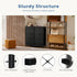 4 Closet DUMOS Nightstand with Drawers Bedside Table with Removable Fabric Bins Sturdy Steel Frame Wood Top Organizer