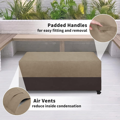 (48" Lx28 Wx16 Easy-Going Patio Coffee Table Cover Small Outdoor Rectangular Table Cover, UV Resistant Waterproof Patio