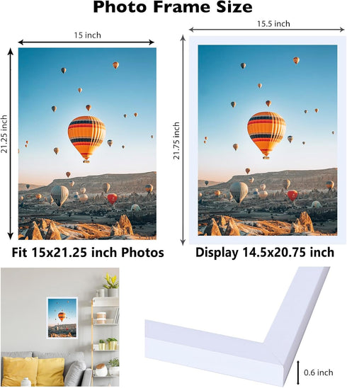 15x21.25 15 21.25 15 21.25 JCJMY Puzzles Frame White, Wall Hanging x Picture Frame for by Poster Photo Canvas Picture