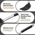 P&P CHEF Black Silicone Cooking Utensil Set of 4, Heat-proof Spatulas, Slotted Spoons, Turners for Non-stick Cookware