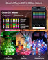 33Ft sync,12 Super RGB Smart Fairy String Lights, Usb DIY Twinkle Lights w/Remote & App Controlled, music Modes