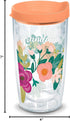 Tervis Grandma Floral Double Walled Insulated Tumbler Travel Cup – Keeps Drinks Cold & Hot, 16oz, Made in USA, Clear