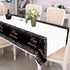 3 Pack Black and Rose Gold Tablecloths, Plastic Disposable Birthday Decorations, Rectangle Table Cover 51"x86" for