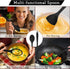 2Pcs Large Cooking Spoon Set - 10.8'' Heat Resistant Silicone Spoons for Mixing, Baking, and Stirring (Black)